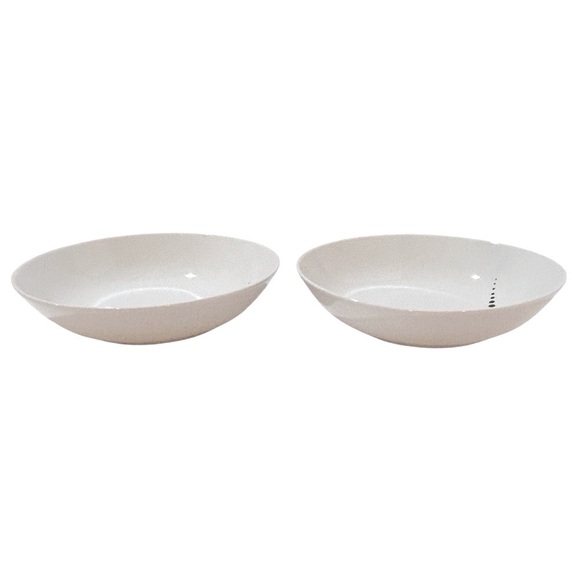 TABLE TOPS GALLERY Pescara Set of 2 Pasta bowls Swirl Round White Black LIKE NEW - Picture 6 of 11